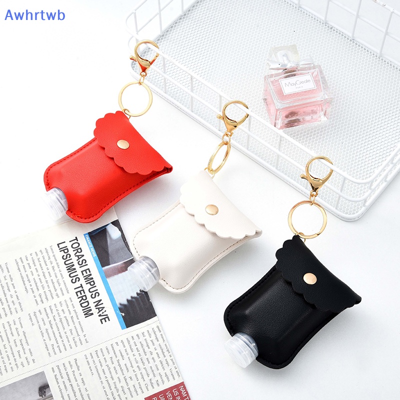 Awhrtwb Mới Móc Khóa Chai Nước Rửa Tay Khử Trùng Bằng Da Có Thể Nạp Lại Cho Du Lịch