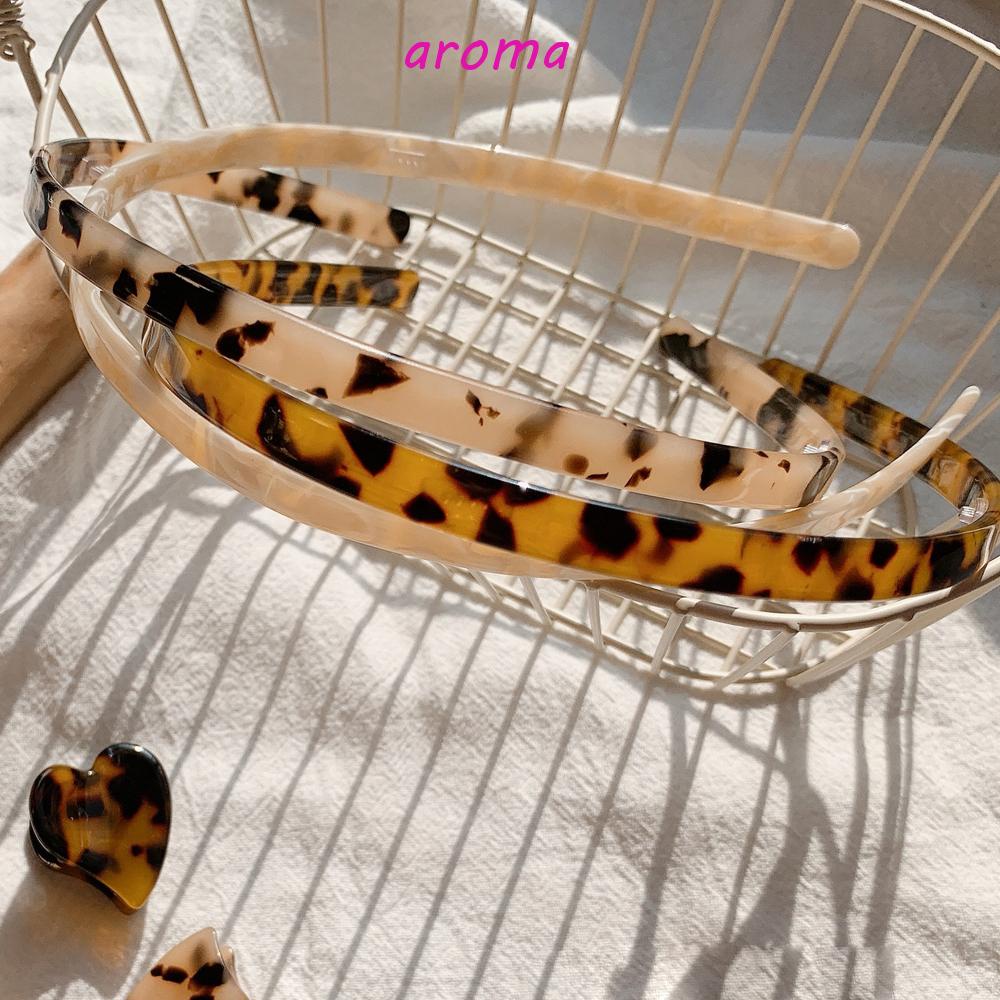 Băng Đô Cài Tóc Axit Acetic Họa Tiết Da Báo Quyến Rũ Cho Nữ