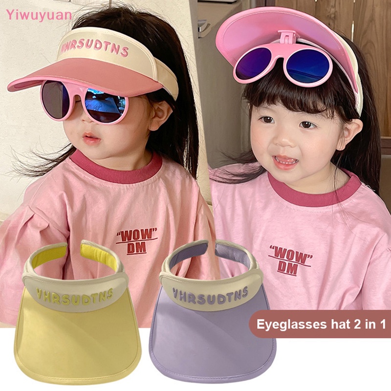 Mũ Lưỡi Trai Hở Chóp Có Kính Chống Nắng Thời Trang Mùa Hè Mới Bảo Vệ Cho Bé Trai Và Bé Gái