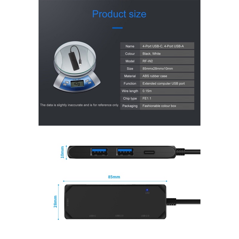 Bộ Chia Cổng Usb 3.0 4 Trong 1 Cho Laptop