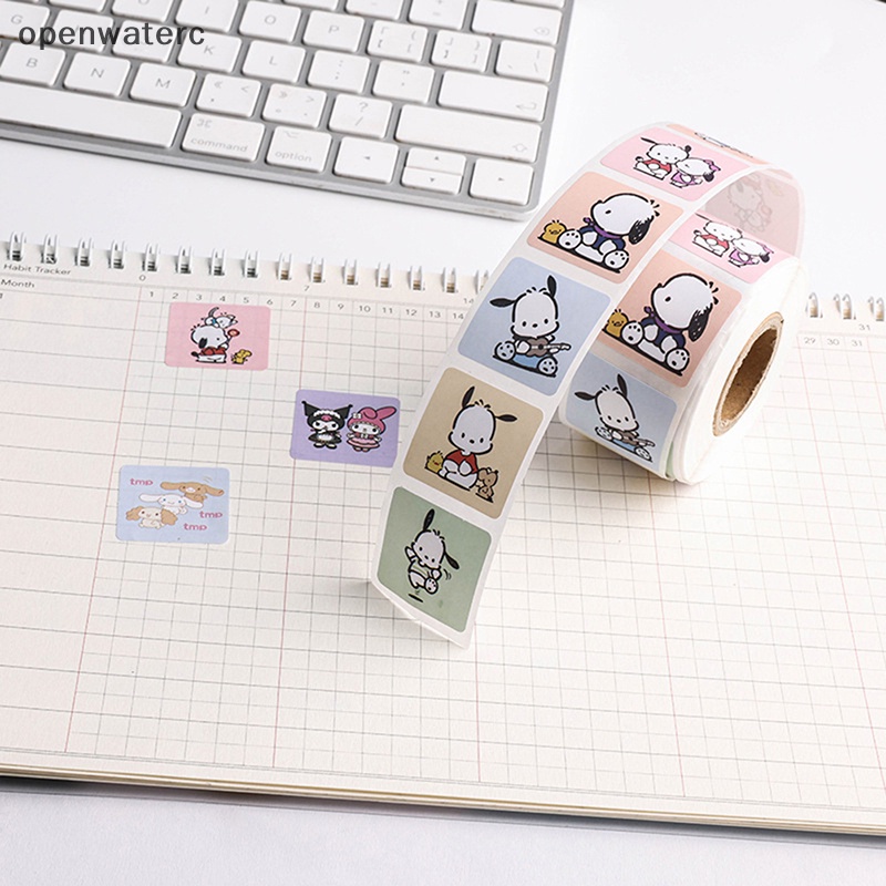 Cuộn 500 Miếng Dán Hoạt Hình Chó Sanrio ers Kuromipacha Dễ Thương Dùng Làm Quà Tặng vn