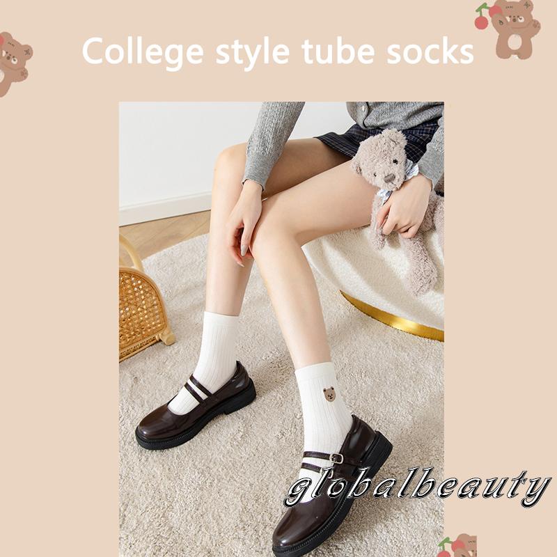 Vớ Thể Thao Co Giãn Thoáng Khí Mềm Mại Họa Tiết Hoạt Hình Dễ Thương Cho Nữ