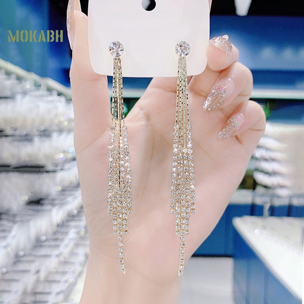 1 Đôi Bông Tai Tua Rua Dát Đá Sang Trọng