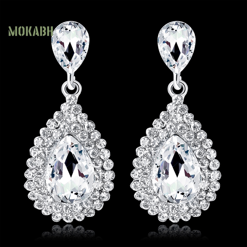 Bông Tai HìNh GiọT NướC ĐíNh Đá Sang TrọNg