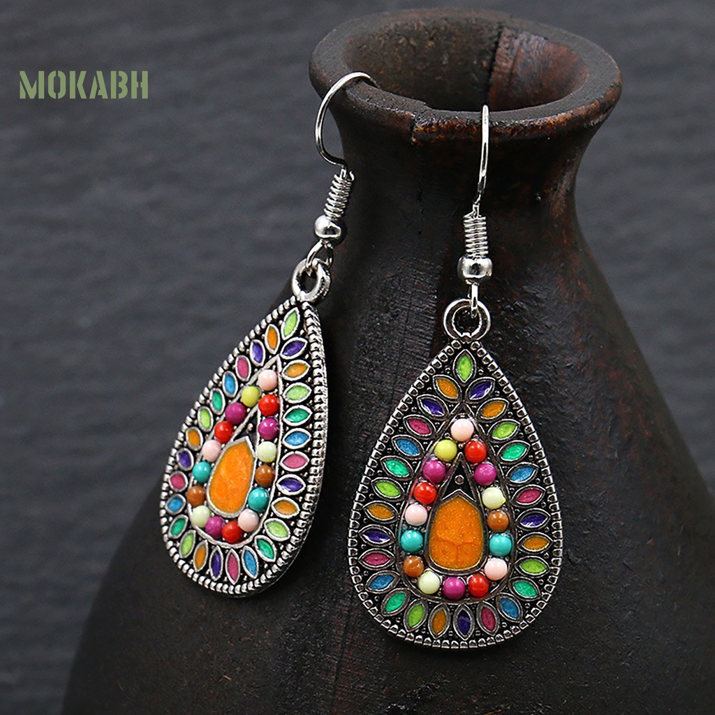 Bông Tai [Mok Abh] Khuyên Tai Dạng Vòng Phong Cách Bohemian Cổ Điển Dùng Trang Điểm Phòng