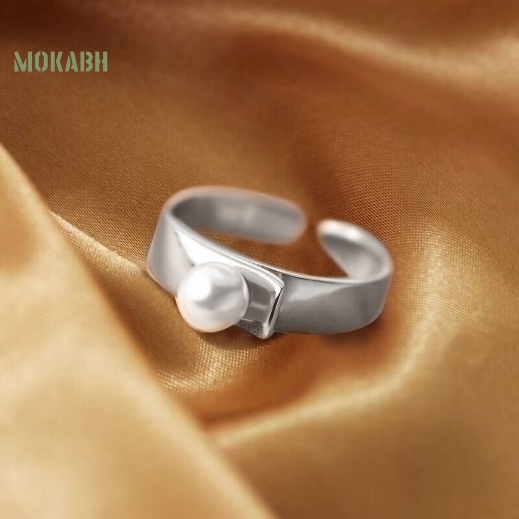 Nhẫn Đồng Đính Ngọc Trai Nhân Tạo Sang Trọng Thanh Lịch