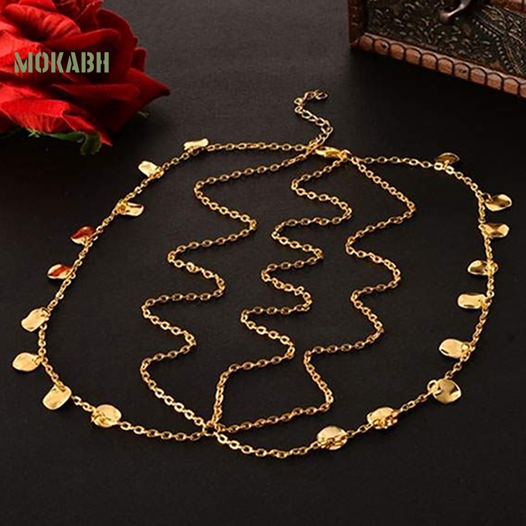 Chuỗi Dây Xích Tròn Nhiều Lớp Bằng Hợp Kim Đeo Đầu Phụ Kiện Múa Cho Nữ