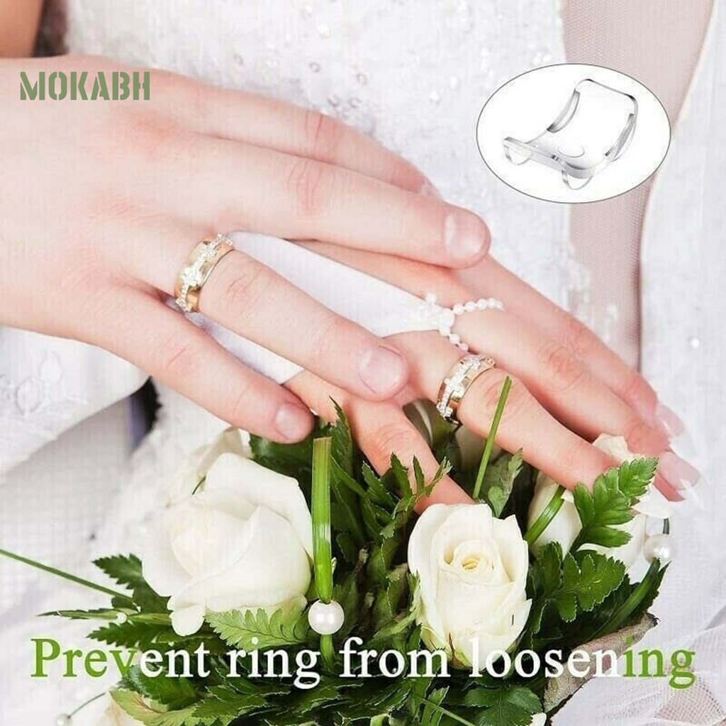 Set 8 Phụ Kiện Giảm Kích Thước Nhẫn Trong Suốt Bằng TPU