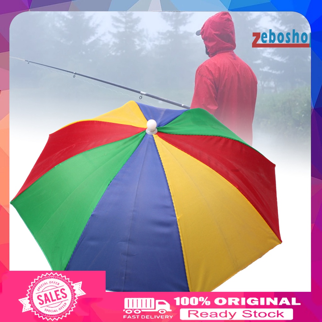 Dù Chống Thấm Nước Bằng Nylon Màu Sáng Để Đi Câu Cá Tiện Dụng