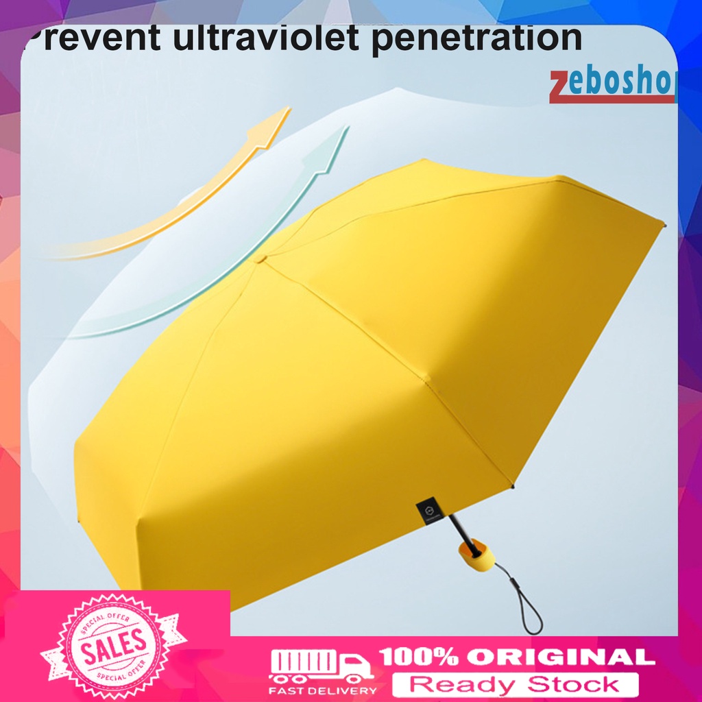 Dù Gấp 6 Khúc Chống Tia UV Chống Gió Tiện Dụng Cho Các Hoạt Động Ngoài Trời