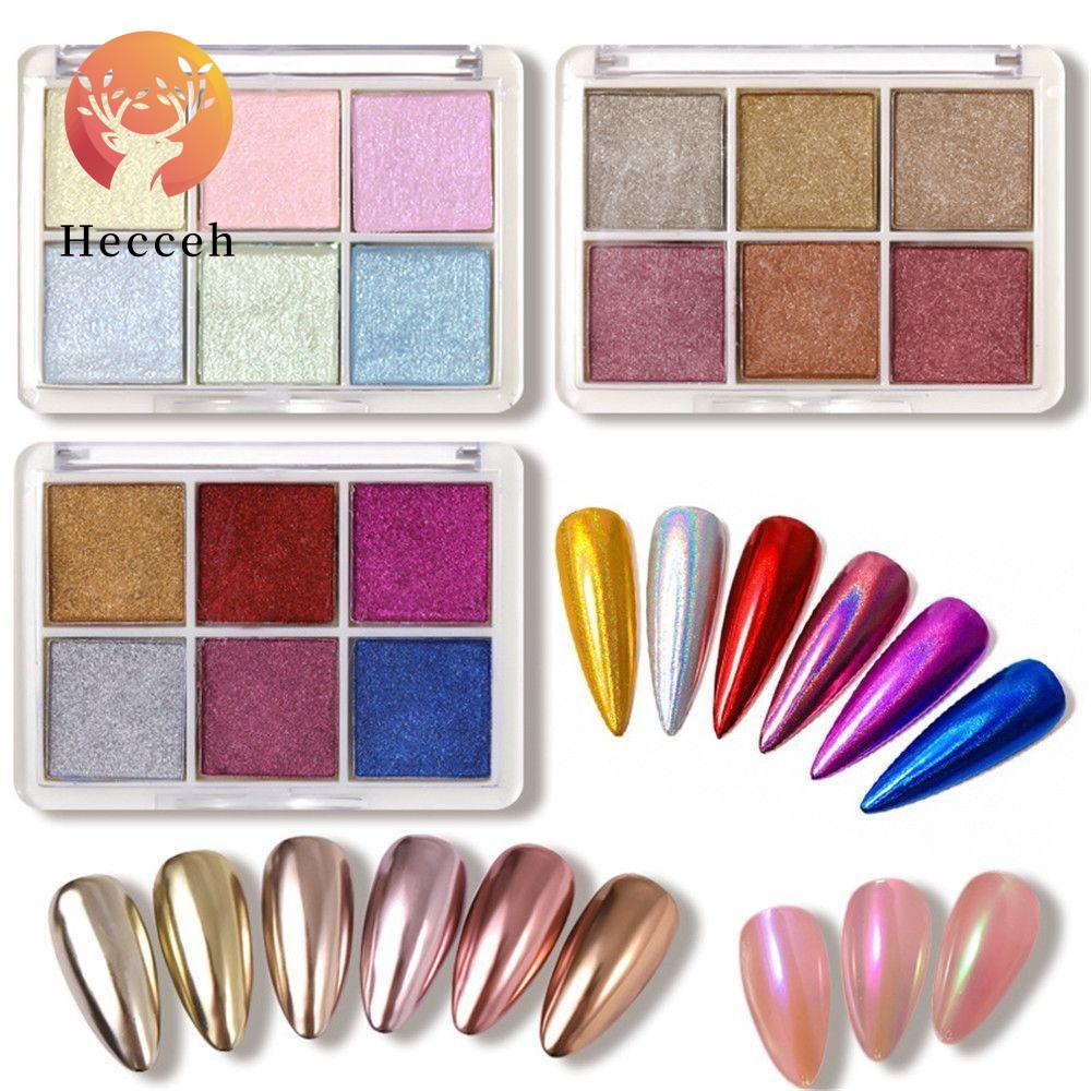 Bột Tráng Gương Nhiều Màu Sắc Dùng Để Trang Trí Móng Nghệ Thuật Heceh Magic Mirror