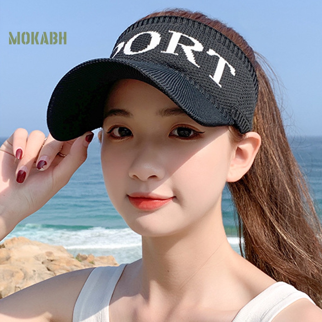 Mũ Lưỡi Trai Hở Chóp Co Giãn In Chữ Thời Trang Cho Nữ