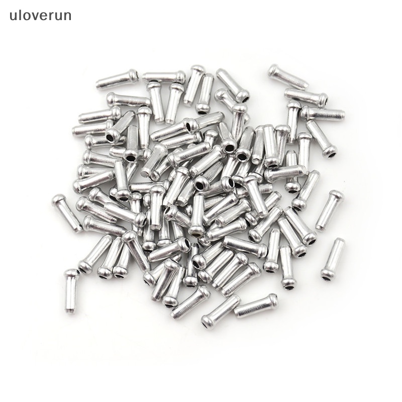 Set 100 Đầu Bọc Dây Phanh Xe Đạp Bằng Nhôm Màu Bạc