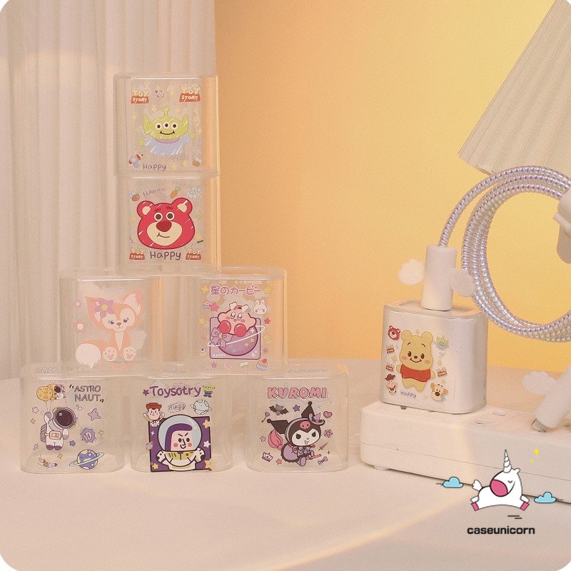 Bộ Vỏ Bảo Vệ Hộp Sạc Tai Nghe Apple 18 / 20W Hình Gấu Pooh Winnie the Pooh Bằng TPU Mềm