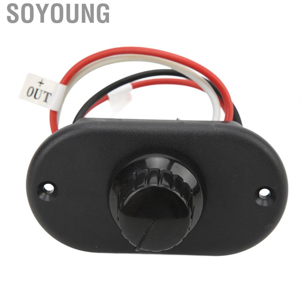 Soyoung Boats Parts 15%‑ Current Control Stepless DC12V/24V Wide Application Flush Mount RV  Dimmer Switch for Truck Yacht