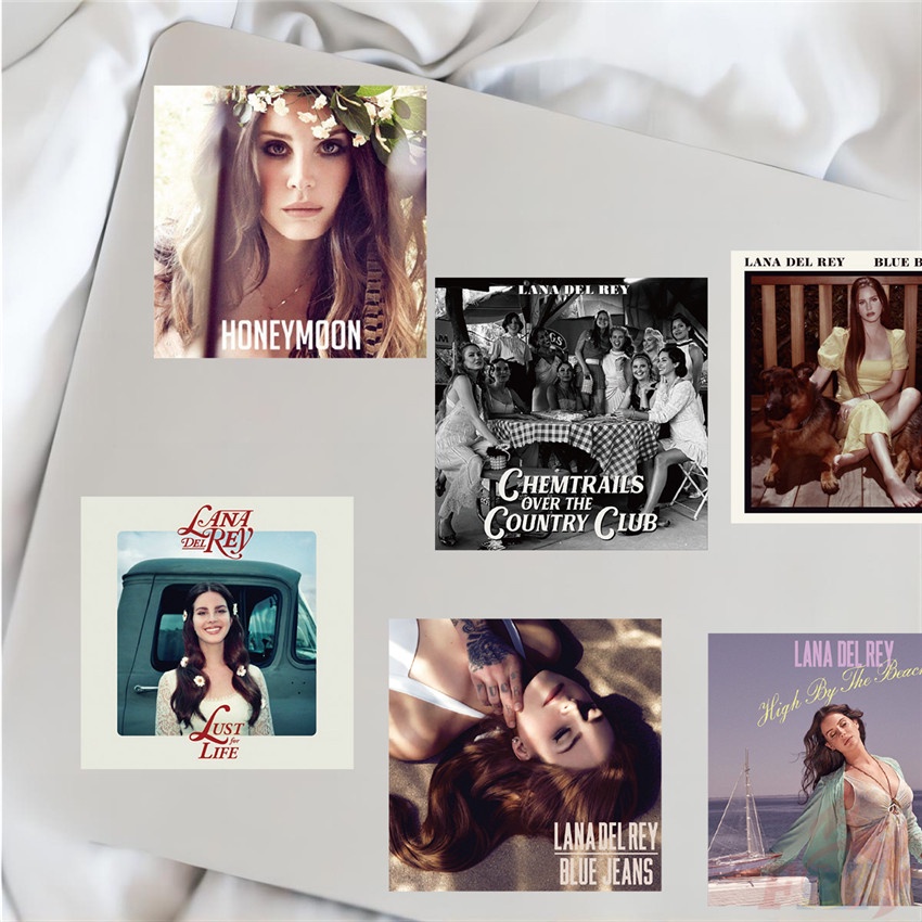 Bộ 100 Cái ❉ Lana Del Rey.♬ Miếng Dán Trang Trí Album Nhạc Độc Đáo Sáng Tạo ❉ Miếng Dán Đề Can Họa Tiết Doodle Chống Thấm Nước Độc Đáo Thời Trang DIY