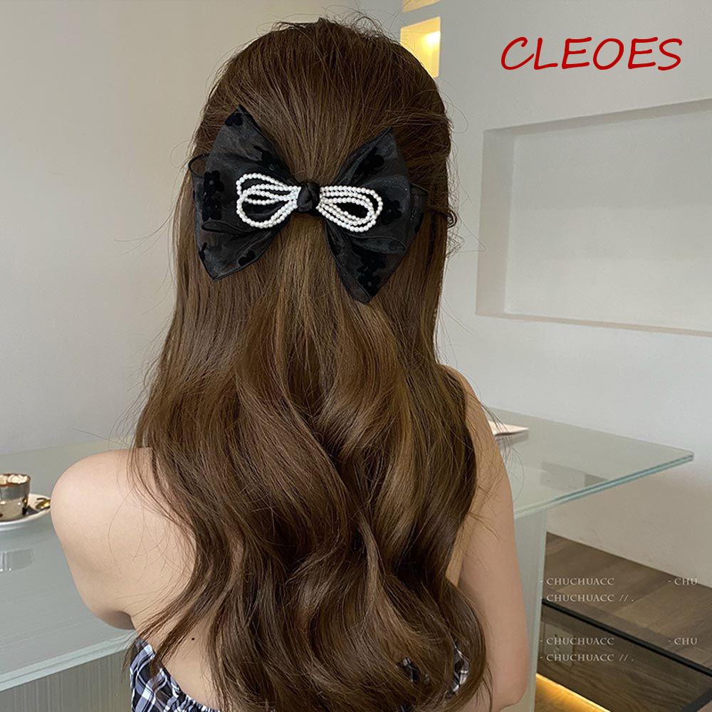 Giá Đỡ Kẹp Tóc Đuôi Ngựa Bằng Vải Organza Hình Hoa Cổ Điển Phong Cách Hàn Quốc Cho Nữ