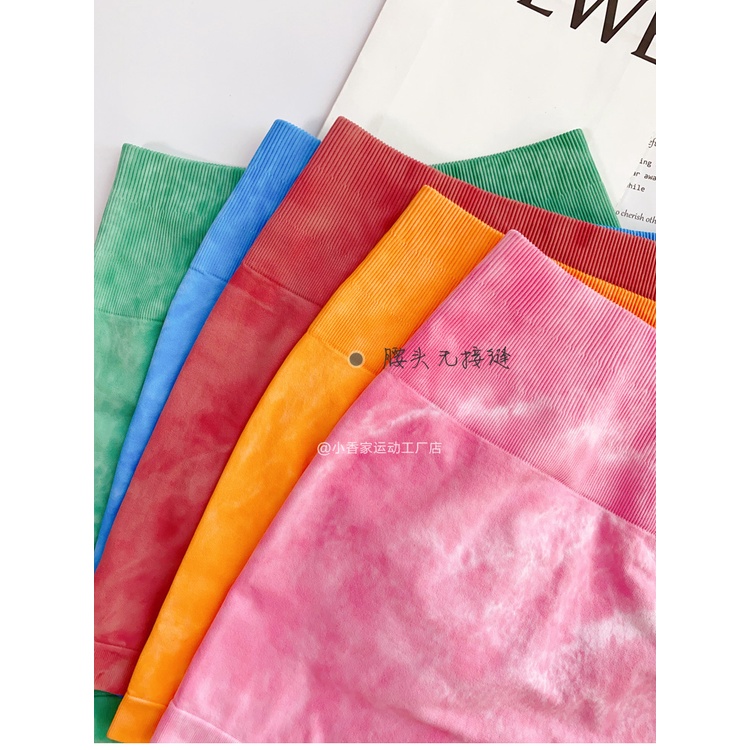 Quần Short Thể Thao Lưng Cao Co Giãn Không Đường May Màu Đào Gợi Cảm