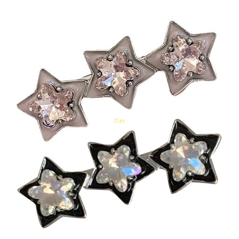 Kẹp Tóc Mini Hình Ngôi Sao Đính Đá Lấp Lánh Y2K Thời Trang Cho Nữ