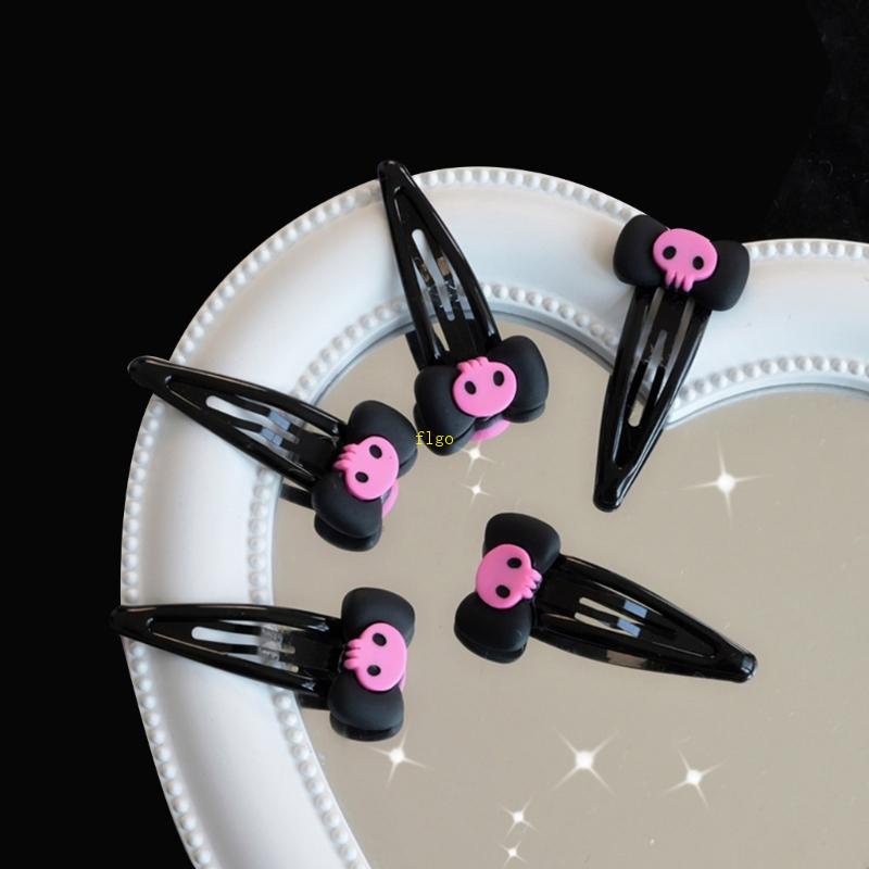 Nơ Kẹp Tóc Hình Đầu Lâu Phong Cách Lolita