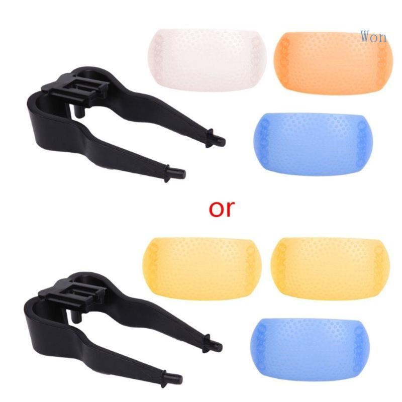 Bộ Ốp Đèn Flash Khuếch Tán Ánh Sáng 3 Trong 1 3 Màu Cho Pentax