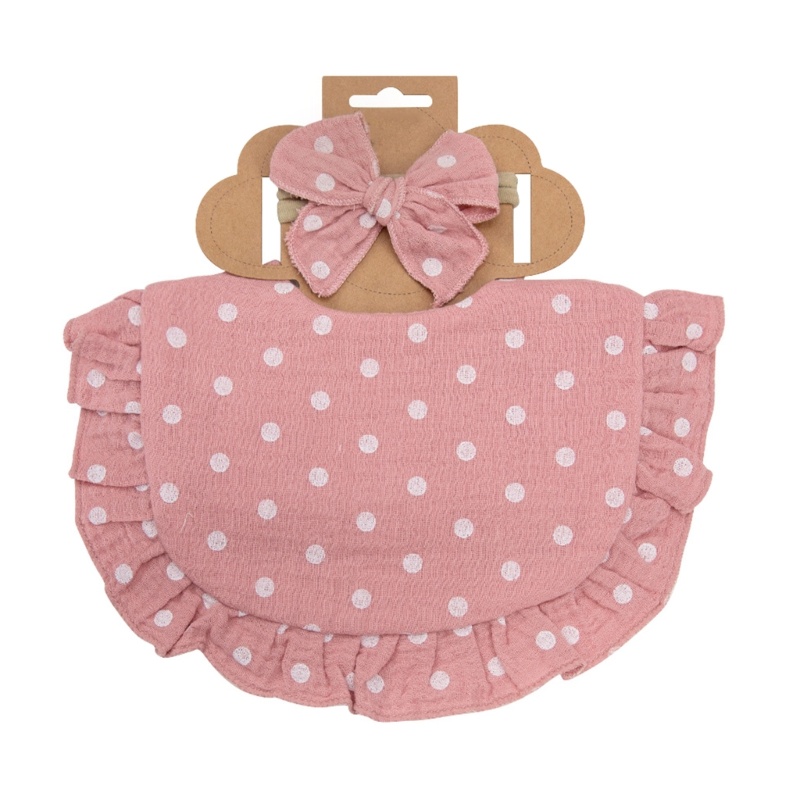 Yếm Ăn Cotton Mềm Mại Đính Nơ Xinh Xắn Cho Bé