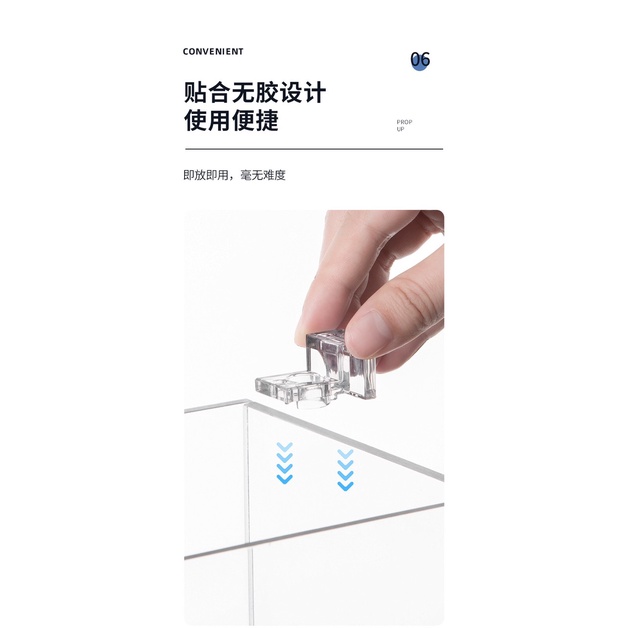 Giá đỡ nắp bể thế hệ mới bằng mica siêu trong - Miếng đỡ nắp bể cá nhỏ gọn tiện lợi, thẩm mỹ cao