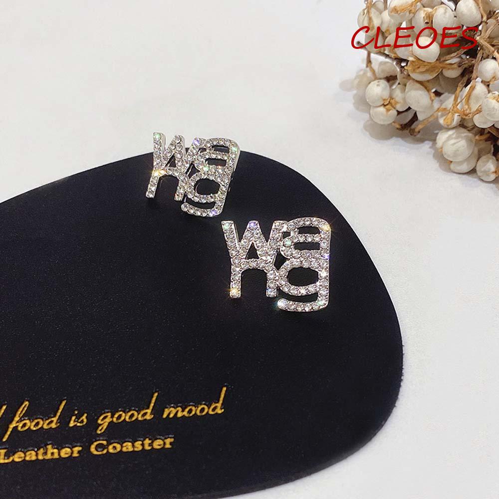 Bông Tai Chữ CLEOES Thời Trang Hàn Quốc Dành Cho Nữ|Bông Tai Dáng Dài Bằng Đồng Thiết Kế Độc Đáo Thời Trang