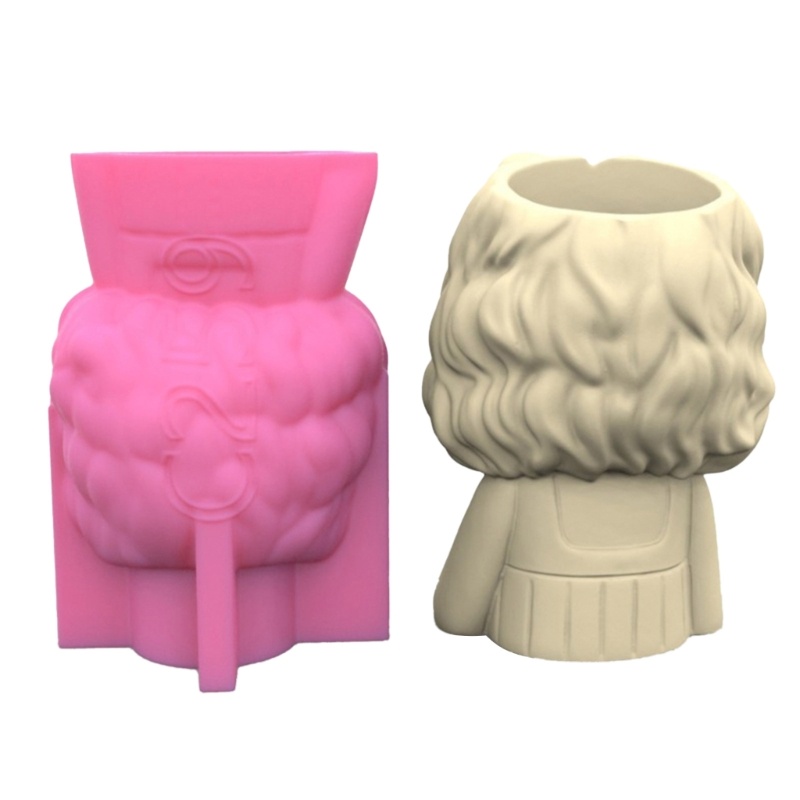 Bộ 3 Khuôn Làm Giá Đỡ Bút Hình Chậu Hoa Bằng Nhựa Epoxy Độc Đáo Trang Trí Nhà Cửa DIY