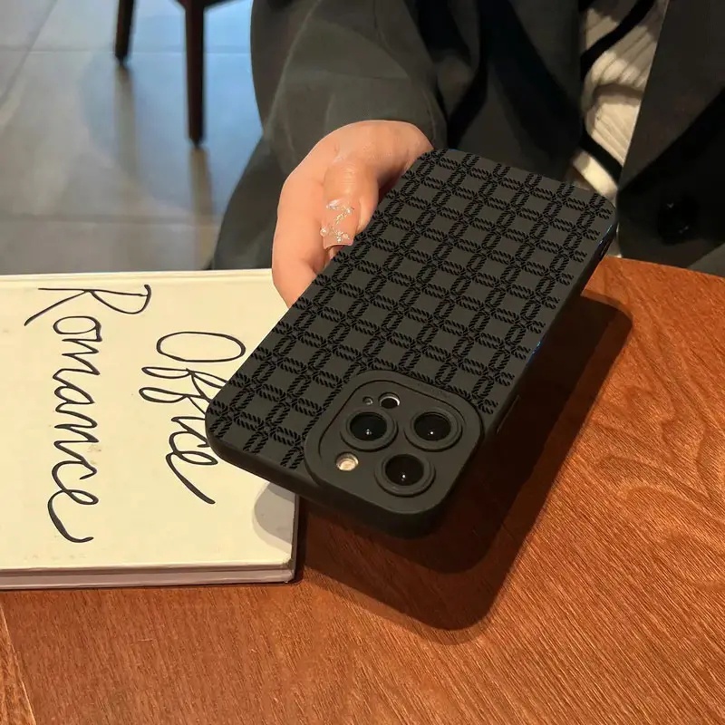 Ốp Điện Thoại Silicon TPU Mềm Đen Hình Vuông Chống Vỡ Cho IPhone 14 13 Pro Max 11 12 Pro Max XS X XR SE 2020 6S 8 7 Plus