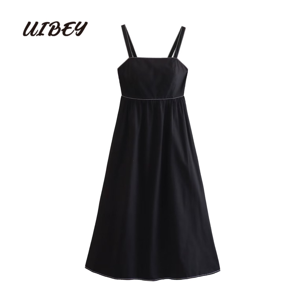 Uibey Đầm Mini Hai Dây Thời Trang Cho Nữ Mã 7622