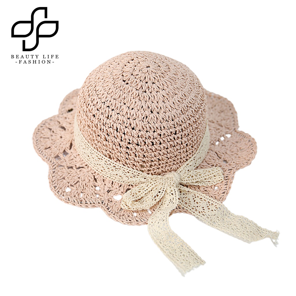 Mũ Vành Tròn Rỗng Điều Chỉnh Được Thời Trang Xinh Xắn Cho Bé Gái