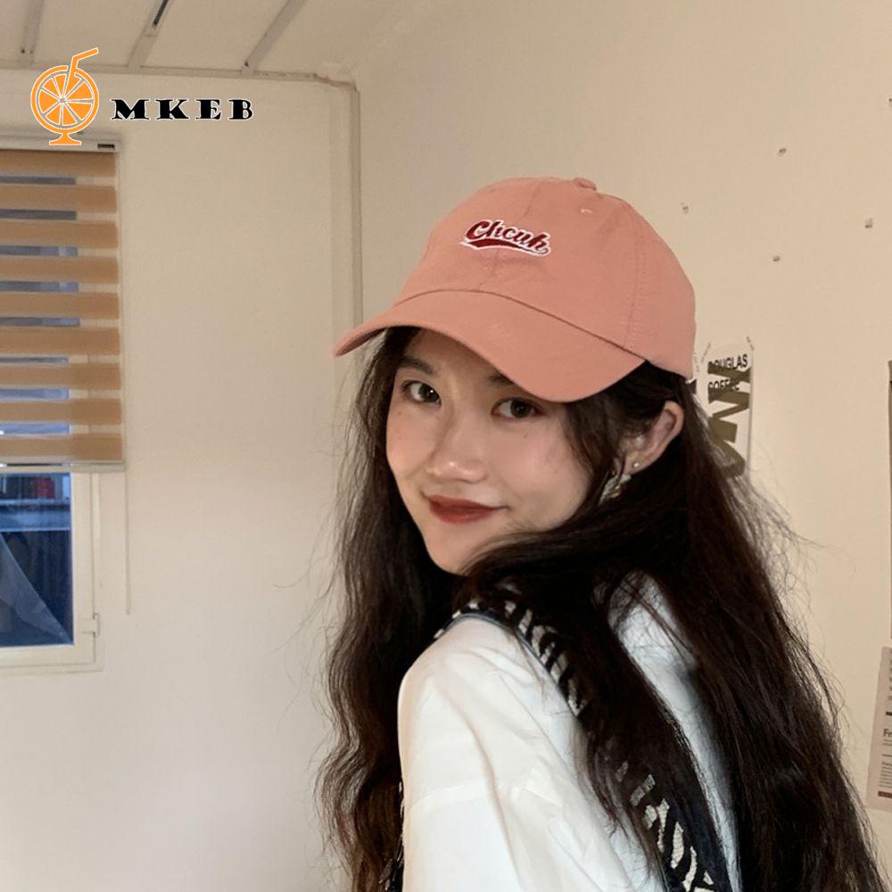 MKEB Mũ lưỡi trai in chữ phong cách Hàn Quốc dành cho nam nữ