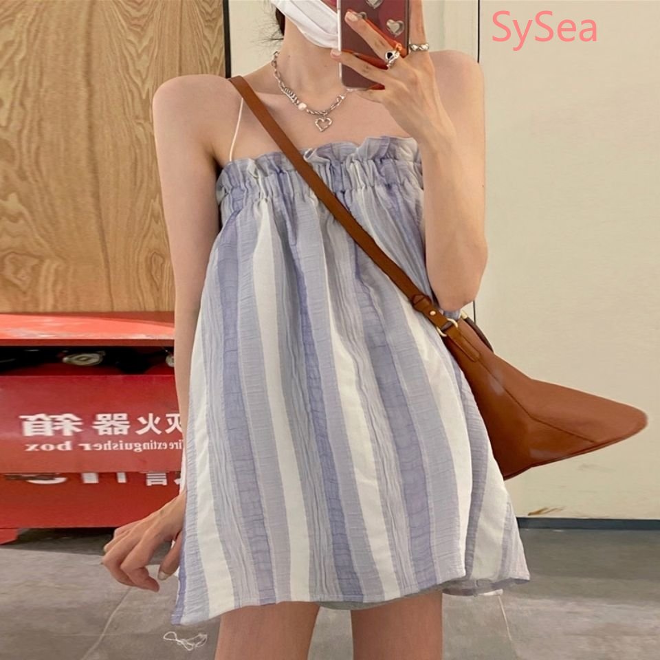 Áo Hai Dây Dáng Rộng Thời Trang Mùa Hè Pháp Cho Nữ