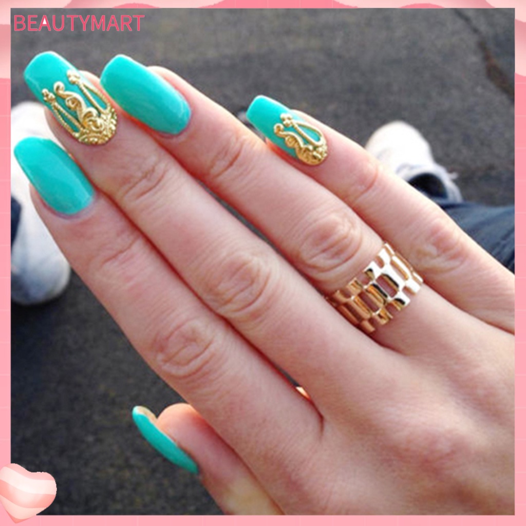 Bộ 10 Miếng Dán Trang Trí Móng Tay Bằng Hợp Kim DIY