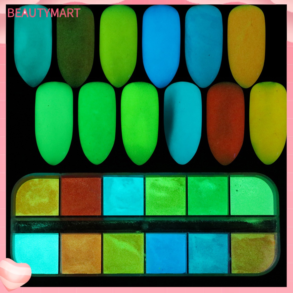 Bột Dạ Quang Lấp Lánh Dùng Trang Trí Móng Tay DIY