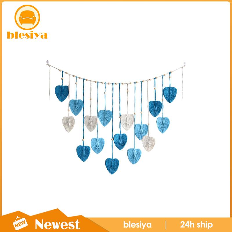 [Blesiya] Macrame Đan Lá Treo Tường Trang Trí Nhà Cửa Hiện Đại