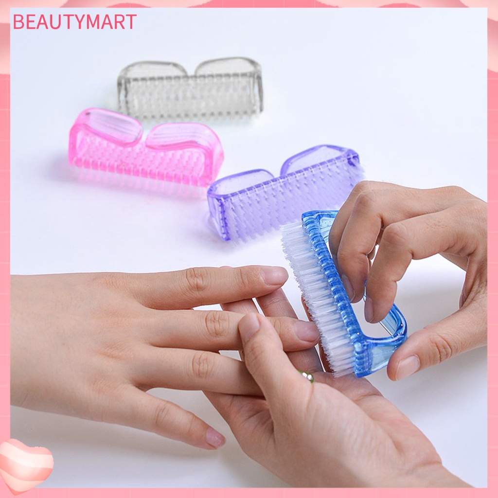 Bộ 4 Bàn Chải Vệ Sinh Móng Tay Cầm Nhựa Tiện Dụng