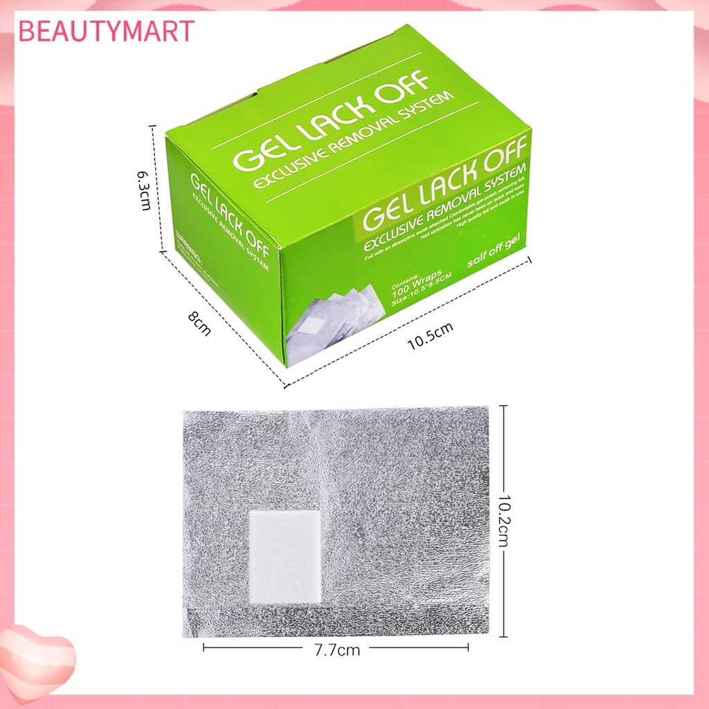 Bộ 100 Giấy Tẩy Sơn Móng Tay Không Gây Kích Ứng Thân Thiện Với Môi Trường