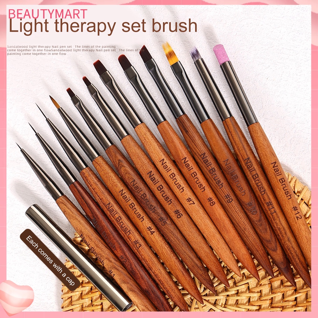 Cọ Vẽ Móng Nghệ Thuật Lông Mềm Không Đánh Dấu DIY Có Nắp Đậy