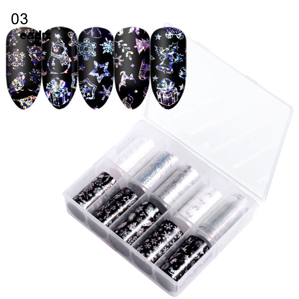 Hộp Sticker 10 Ngăn Hình Bí Ngô Trang Trí Móng Tay