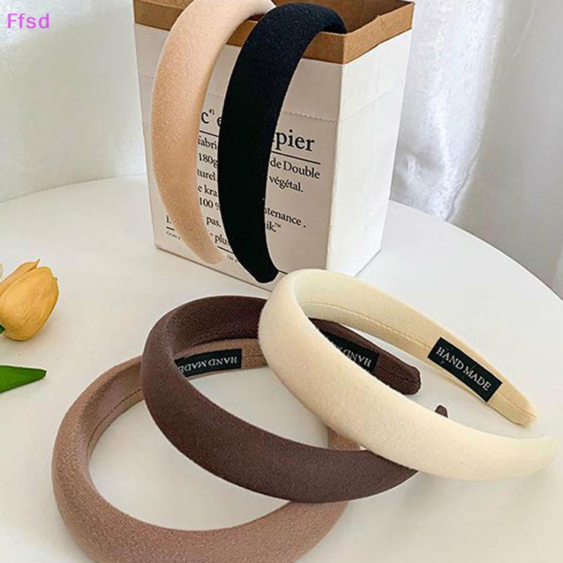 Băng Đô Cài Tóc Bằng Xốp Phối Nhung Dày Dặn Thời Trang Cho Nữ