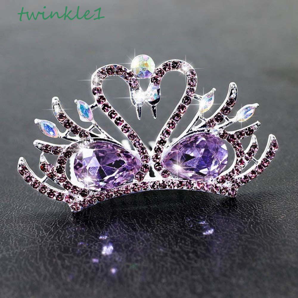 Kẹp Tóc Hình Vương Miện Đính Đá Lấp Lánh Cho Bé Gái