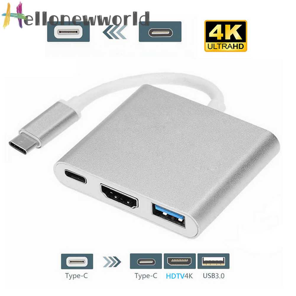 Bộ Chia USB 3.1 10Gbps HDMI TYPE-C 3 Trong 1 Cho Laptop