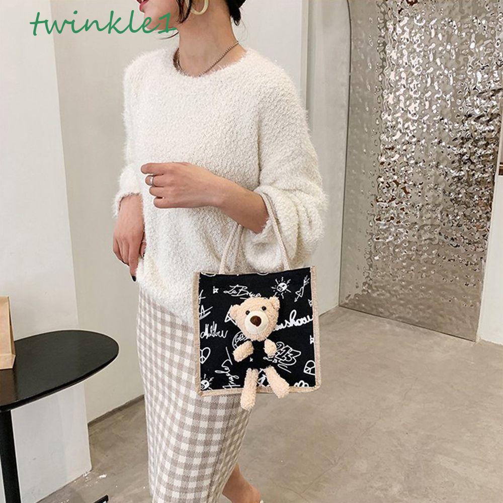 Túi Xách Canvas Họa Tiết Hoạt Hình Dễ Thương