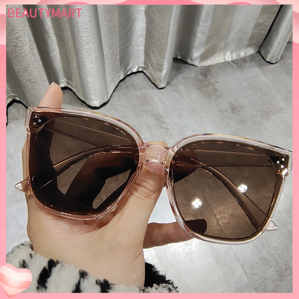 Kính Mát Gọng Vuông Siêu Nhẹ Chống Tia UV Trong Suốt Thời Trang Cho Cặp Đôi