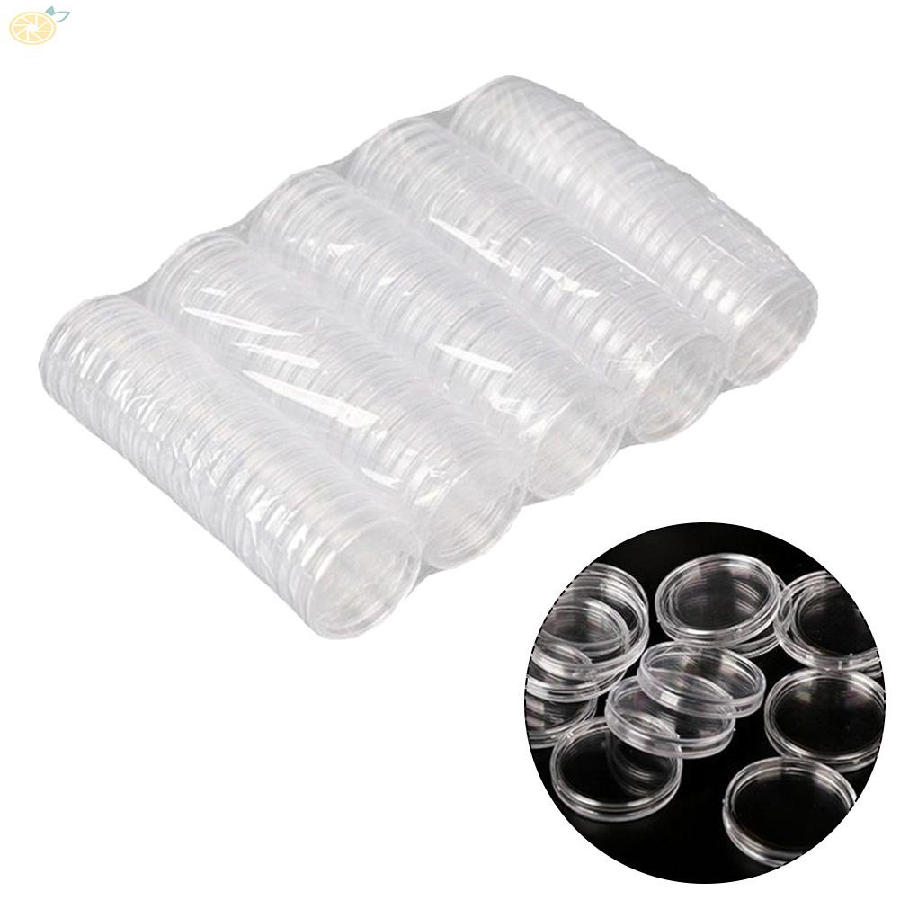 【VARSTR】Coin Capsules Coin Collection Coin Storage Box Plastic Rimless High Quality