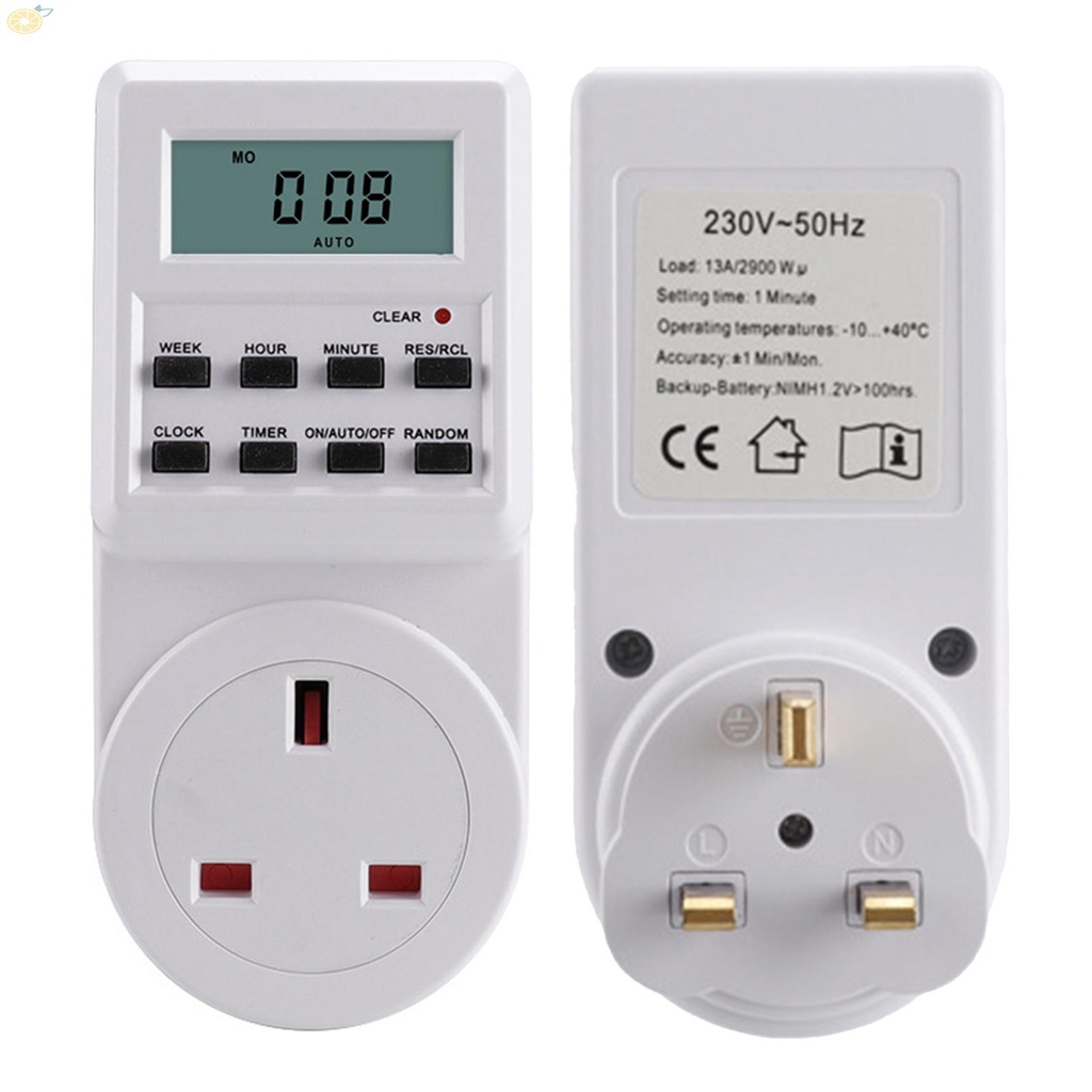 【VARSTR】1PC NEW Digital LCD Plug-In UK Socket Power Saving Timer Switch Socket