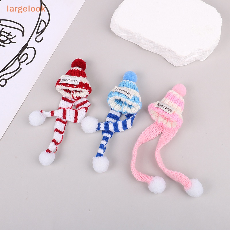 Nón Dệt Kim Mini + Khăn Choàng Cổ Thời Trang Giáng Sinh Cho Búp Bê