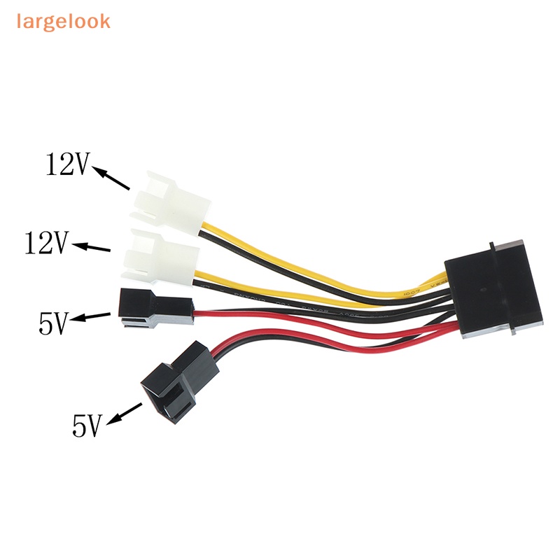 1 Cáp Chuyển Đổi 4Pin Sang 3Pin 12v * 2 / 5v * 2 Cho Quạt Tản Nhiệt CPU Máy Tính